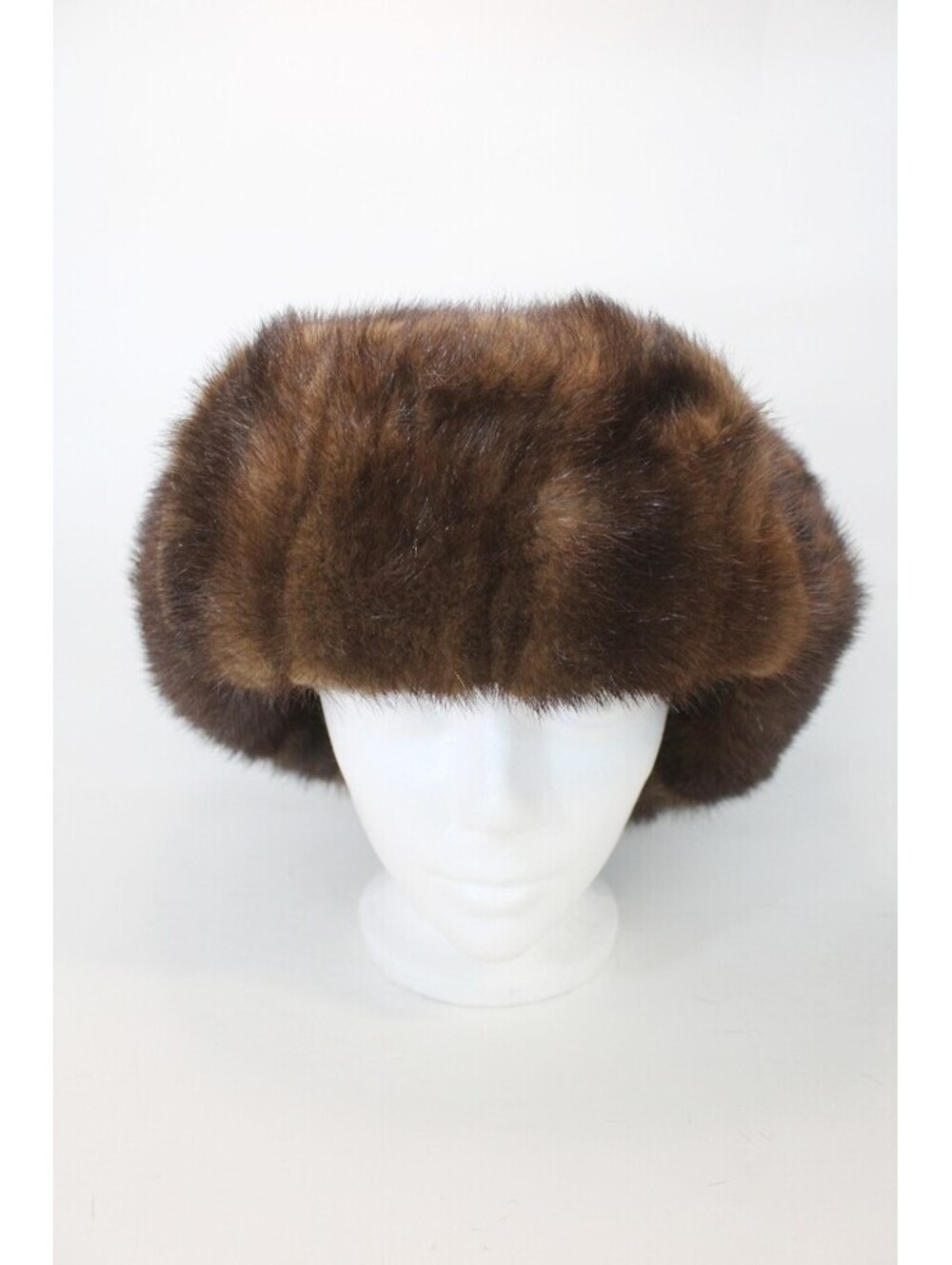 SCRAP ITEM: CANADIAN DARK RANCH MINK FUR HAT CAP SIZE N/A